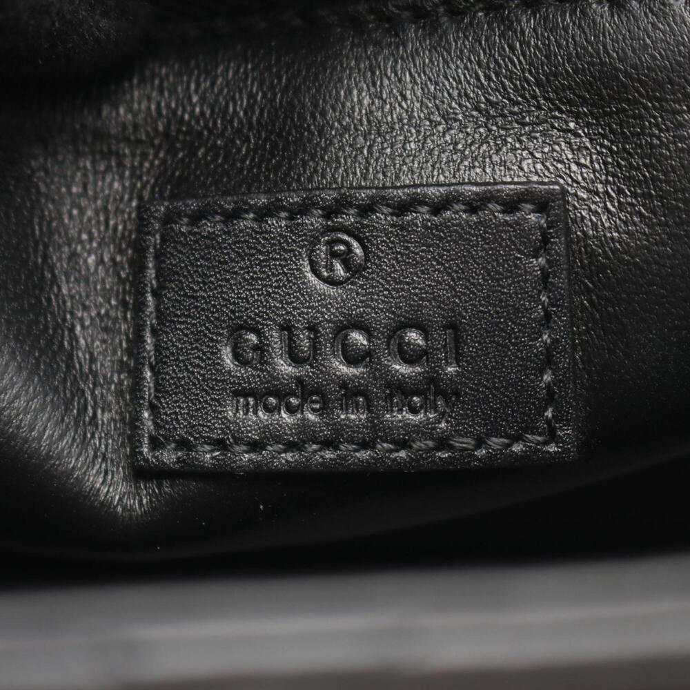 Gucci GUCCI Decorated Shoulder Bag Handbag Leather Women's Black 740834 - Picture 4 of 11